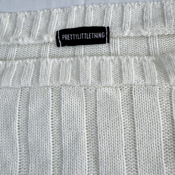 Cream Ribbed Knit Sweater - Picture 4 of 8